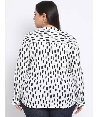 printed White Polyester   Shirt 5