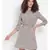 printed Grey Polyester   Dress