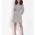 printed Grey Polyester   Dress