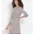 printed Grey Polyester   Dress
