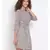 printed Grey Polyester   Dress