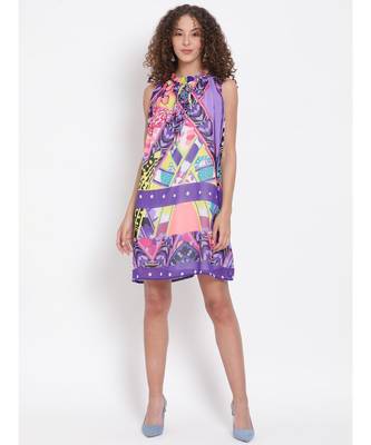 printed Multicolor Polyester   Dress 2