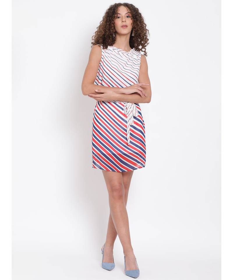 printed Multicolor Polyester   Dress
