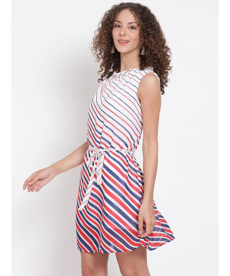 printed Multicolor Polyester   Dress