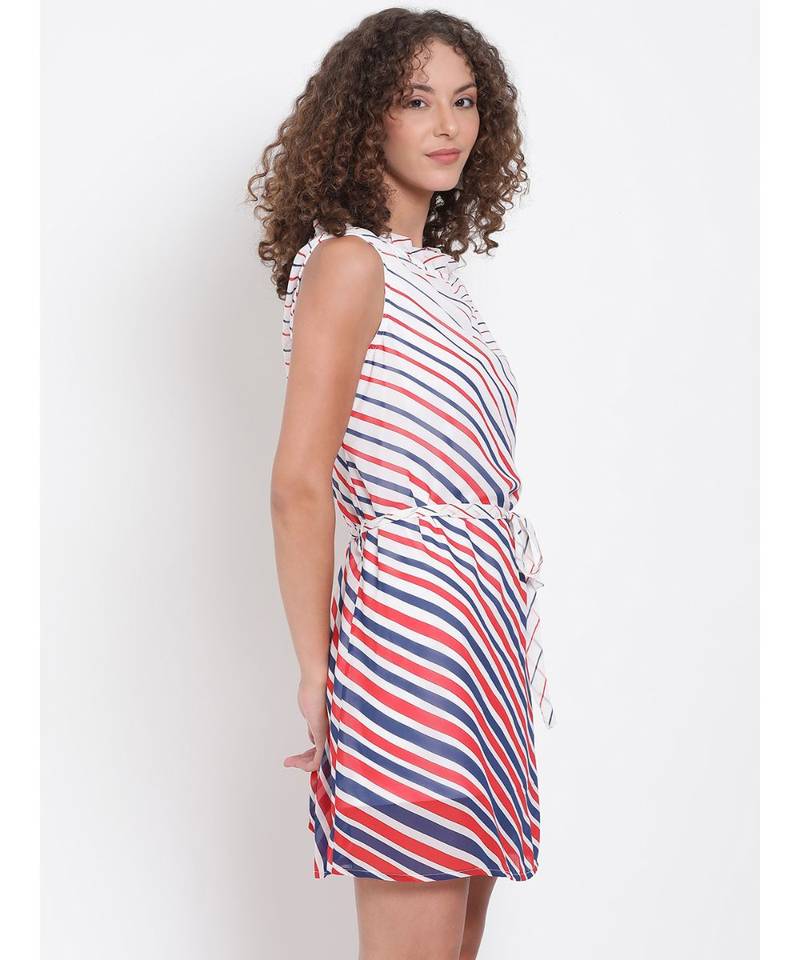 printed Multicolor Polyester   Dress