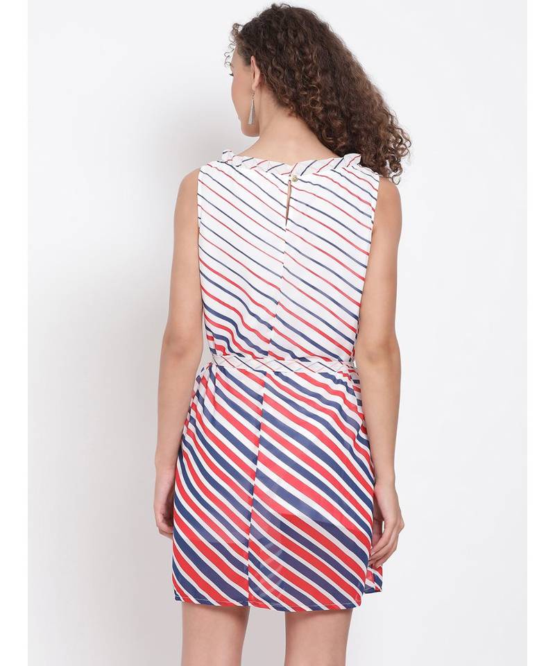 printed Multicolor Polyester   Dress