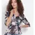 printed blue Polyester   Top