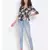 printed blue Polyester   Top