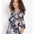 printed blue Polyester   Top