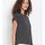 printed Black Polyester   Top
