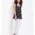 printed Black Polyester   Top