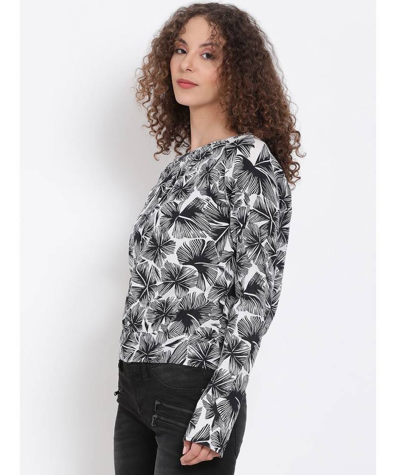 printed Black Cotton   TOP