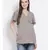 printed Grey Polyester   M Top