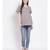 printed Grey Polyester   M Top
