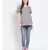 printed Grey Polyester   M Top