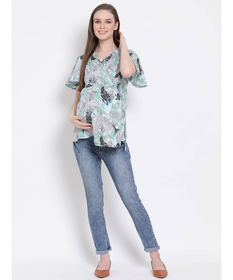 printed Multicolor Polyester   M Top