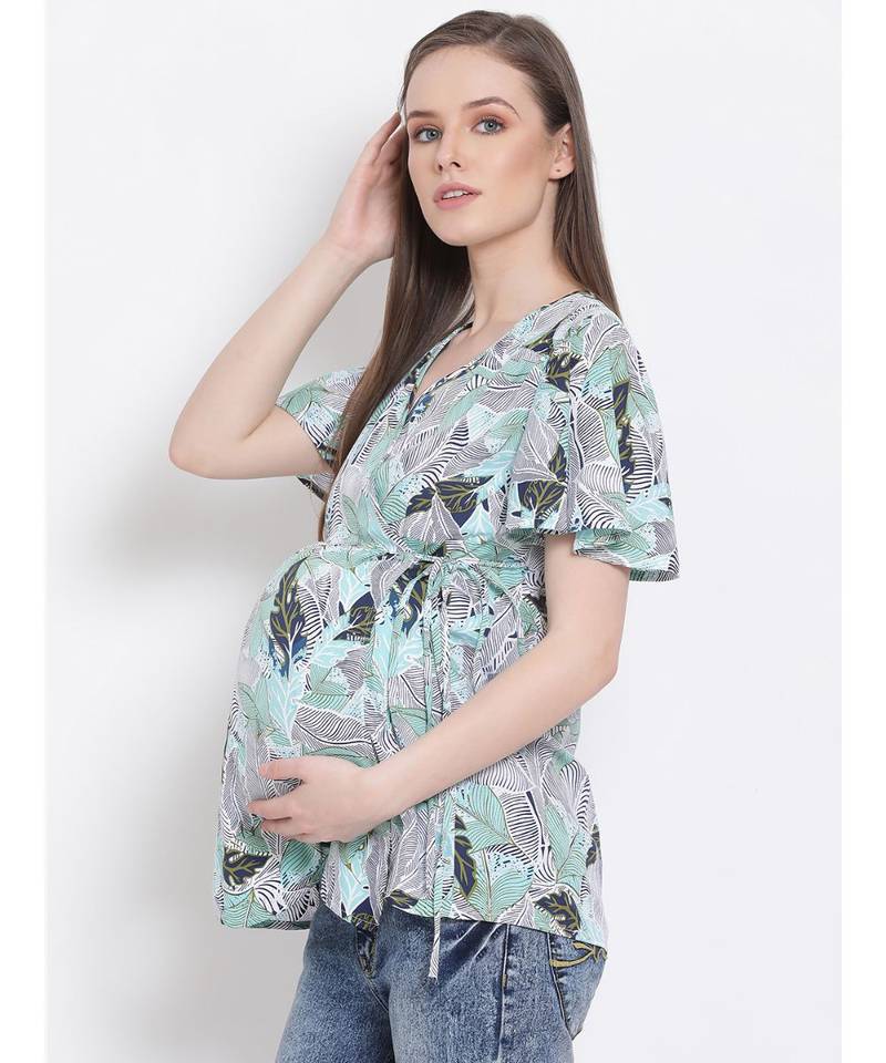 printed Multicolor Polyester   M Top