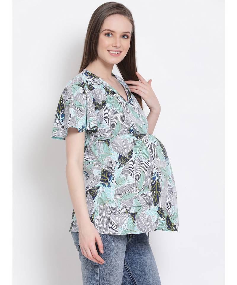 printed Multicolor Polyester   M Top
