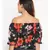 printed Black Polyester   Top