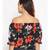 printed Black Polyester   Top