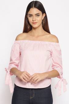 printed Pink Cotton   Top