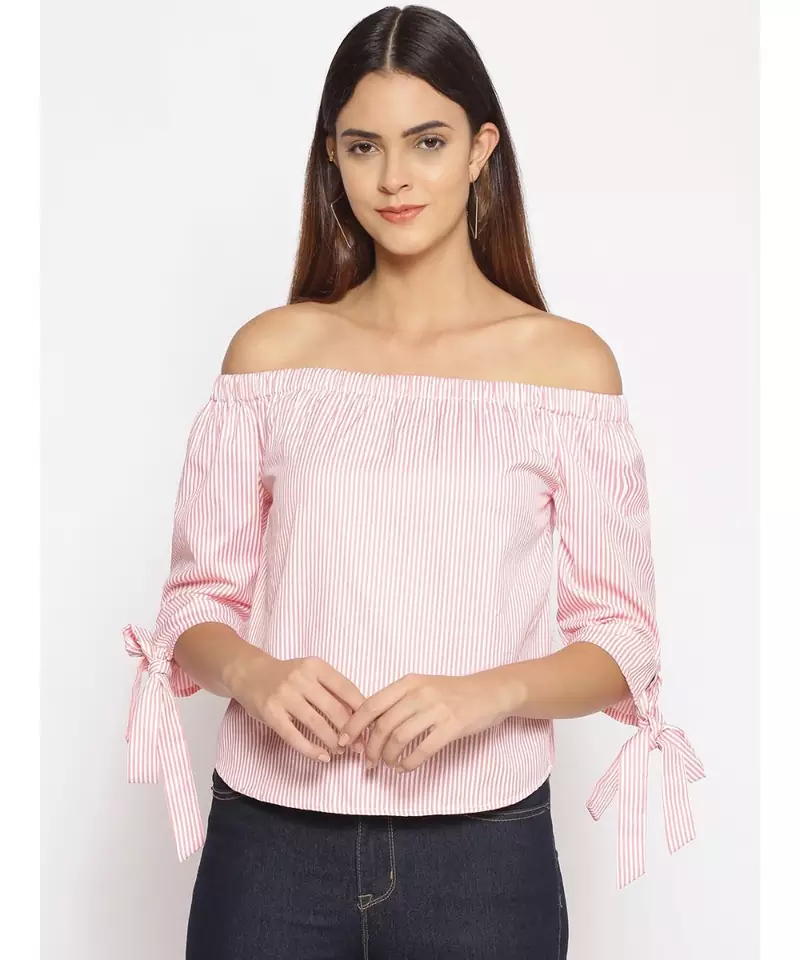 printed Pink Cotton   Top