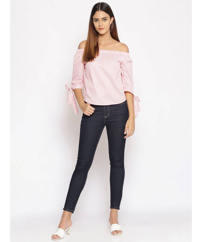 printed Pink Cotton   Top