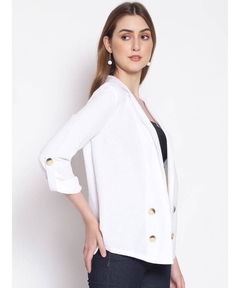 plain White Cotton   Shrug