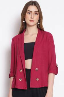 plain Pink Cotton   Shrug