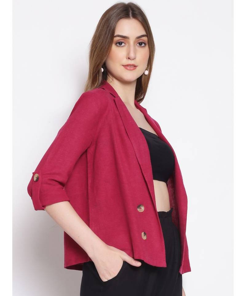 plain Pink Cotton   Shrug