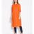 plain Orange Viscose   Tunic