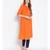 plain Orange Viscose   Tunic