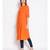 plain Orange Viscose   Tunic