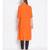 plain Orange Viscose   Tunic
