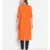 plain Orange Viscose   Tunic