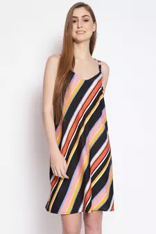 printed Multicolor Polyester   Dress