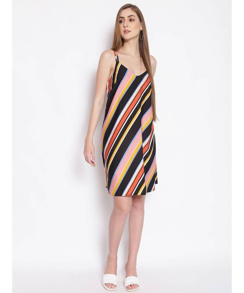 printed Multicolor Polyester   Dress