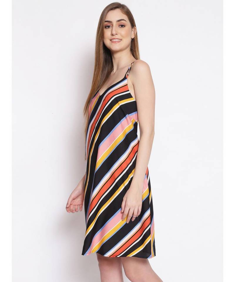 printed Multicolor Polyester   Dress