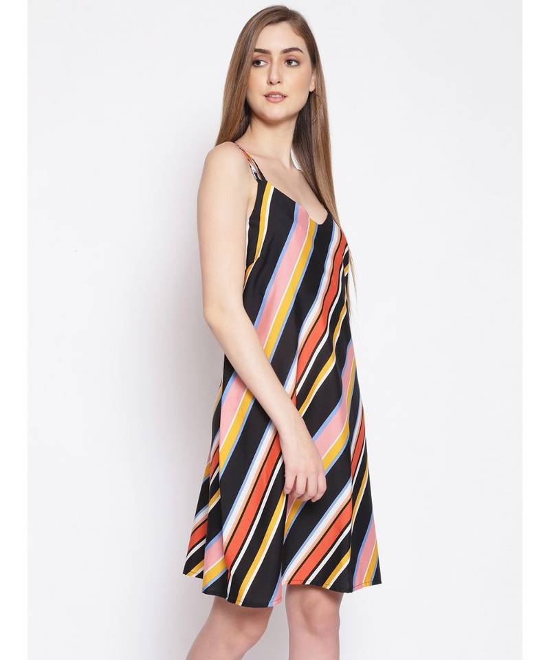 printed Multicolor Polyester   Dress