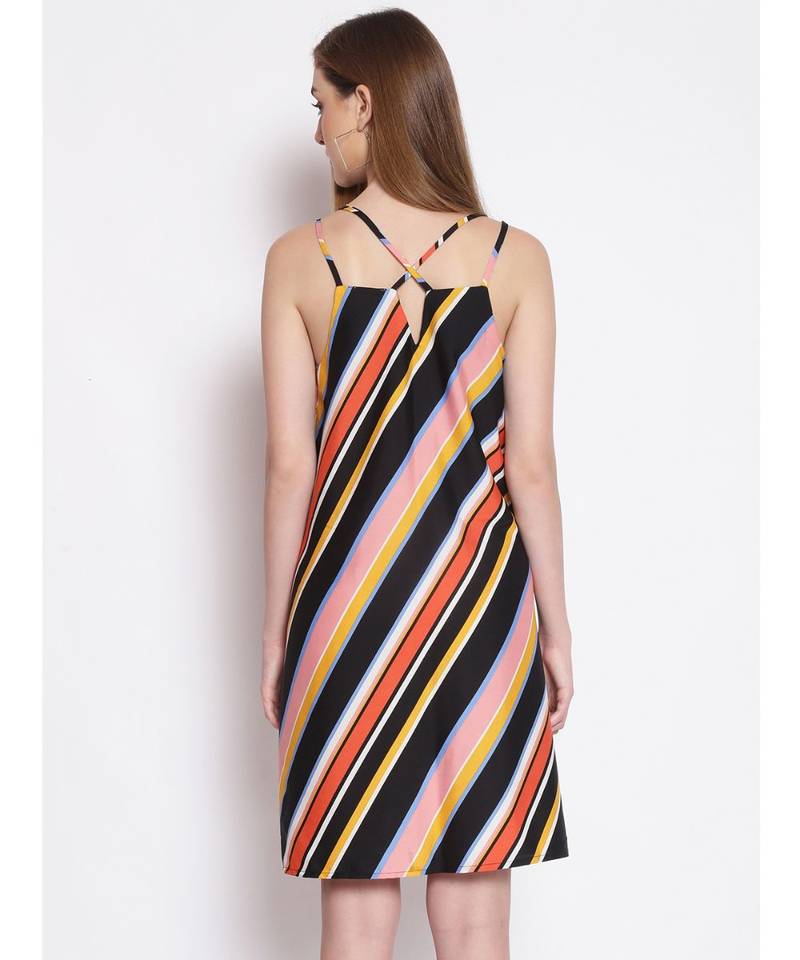 printed Multicolor Polyester   Dress