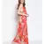 printed Red Polyester   Dress