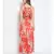 printed Red Polyester   Dress