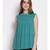 embroidered Green Viscose   Top