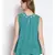 embroidered Green Viscose   Top