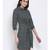 printed Green Polyester   Dress