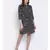printed Black Polyester   Dress