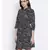 printed Black Polyester   Dress