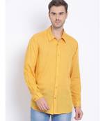 plain Yellow Viscose   Shirt