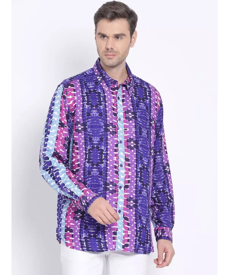 printed Multicolor Viscose   Shirt