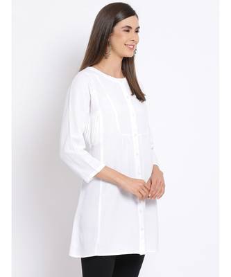 plain White Cotton   Tunic 4